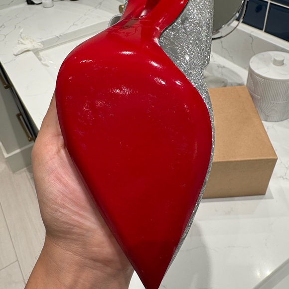 Silver Glitter Women's Shoes - Picture 3 of 6